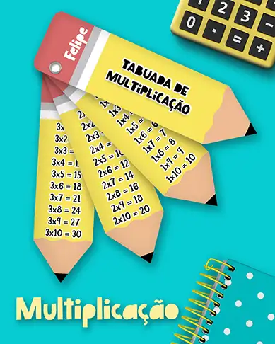 Chaveiro Tabuada - Personalizado
