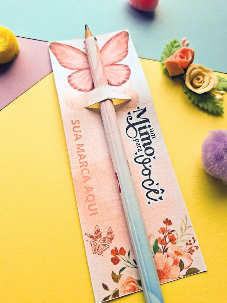 Card Borboleta com Lápis