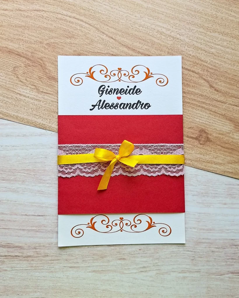 Convite Casamento Grande com Renda