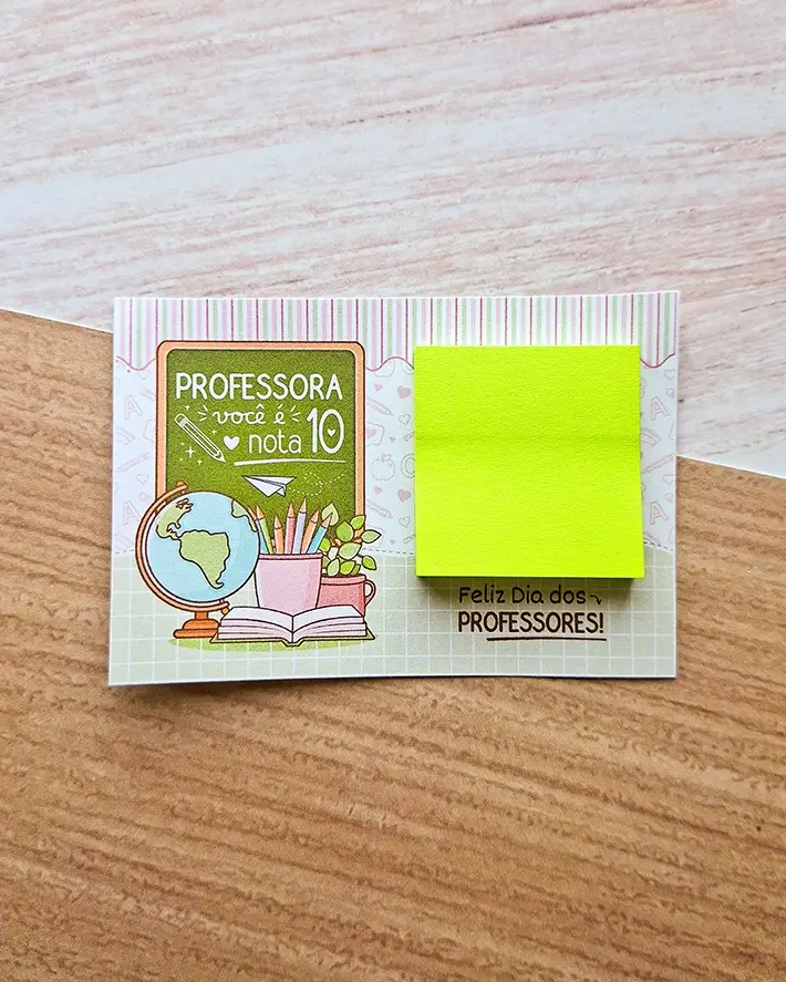 Card Notas Adesivas - Dia dos Professores