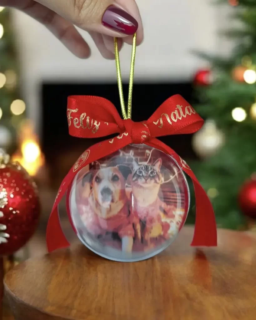Enfeite Bola de Natal Personalizada