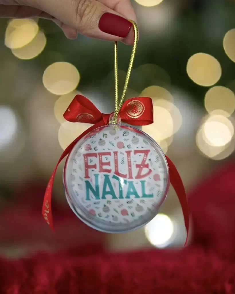 Enfeite Bola de Natal Personalizada