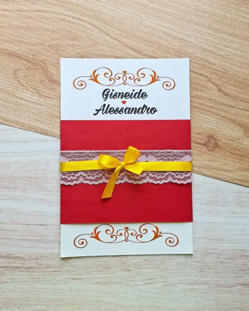 Convite Casamento Grande com Renda