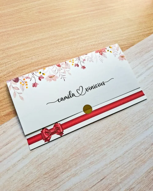 Convite Casamento Tipo Carta Flores